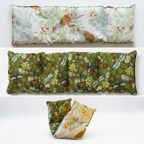 Kookaburra and Beetles heat pack, both sides and folded view